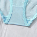 Conjunto de ropa interior de malla transparente para mujer con detalles decorativos de lazo