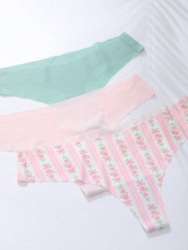 Lenceria de tanga para mujer en unicolor y estampado, comoda