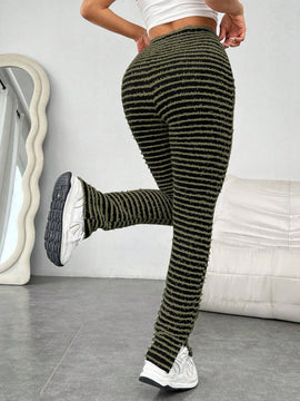 EZwear Pantalones ajustados con abertura lateral en el dobladillo