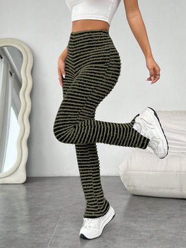 EZwear Pantalones ajustados con abertura lateral en el dobladillo