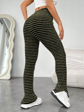 EZwear Pantalones ajustados con abertura lateral en el dobladillo