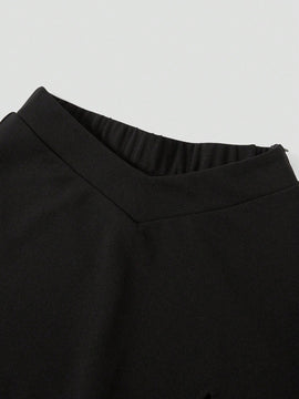 Prive Falda pantalon con cintura irregular y dobladillo dividido