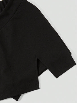 Prive Falda pantalon con cintura irregular y dobladillo dividido