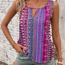 LUNE Camiseta de tirantes sin mangas para mujeres con estampado sencillo