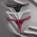 Ropa interior sexy combinada para mujeres de encaje de unicolor para uso diario (3 piezas)
