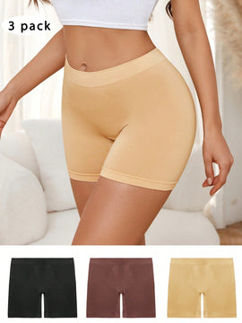 Pantalones cuadrados casuales de unicolor para mujer, primavera y verano (conjunto de 3)