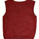Essnce Chaleco de sueter casual de primavera con cuello en V y unicolor para mujeres