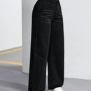 Tall Pantalones Jeans informales flojos de moda para mujeres en unicolor