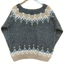 LUNE Sueter holgado de cuello redondo y jacquard para uso casual