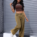 EZwear Jeans de pierna recta versatiles para mujeres para uso diario