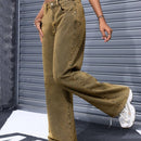 EZwear Jeans de pierna recta versatiles para mujeres para uso diario