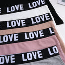 5 piezas Deportivos Shorts boxers con cintura estampada con letras para mujeres para deportes y uso casual