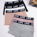 5 piezas Deportivos Shorts boxers con cintura estampada con letras para mujeres para deportes y uso casual