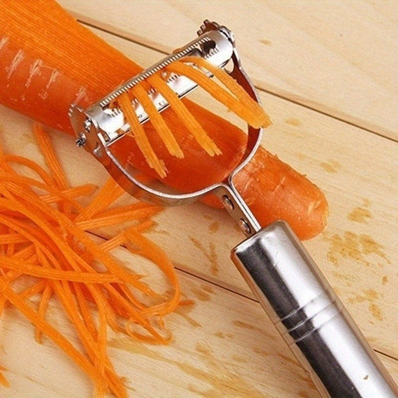 1 Pieza, Pelador De Verduras De Acero Inoxidable, Afilado, Duradero Utensilio De Cocina Para Pelar Sin Esfuerzo Patatas, Zanahorias, Pepinos Y Más, Seguro Para Alimentos, Ideal Para Hogar, Restaurantes Y Hoteles