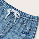 LUNE Jeans ajustados con cintura elastica y diseno de imitacion de denim, versatiles y a la moda para mujeres