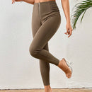 PETITE Pantalones largos simples para mujeres con corte ajustado, cremallera en la bragueta y boton en la cintura