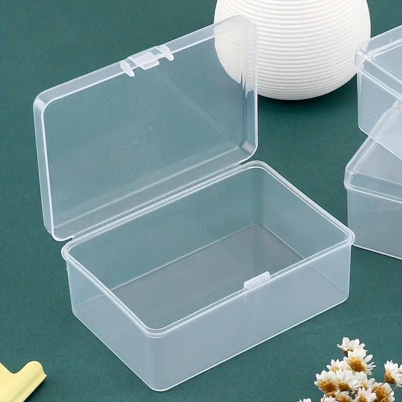 Caja de almacenamiento plástica transparente con tapa - Organizador duradero multiusos para útiles de oficina, escuela y papelería - Diseño compacto y transparente, regalo ideal para organización en casa y trabajo, caja de suministros, cierre seguro