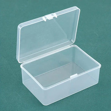Caja de almacenamiento plástica transparente con tapa - Organizador duradero multiusos para útiles de oficina, escuela y papelería - Diseño compacto y transparente, regalo ideal para organización en casa y trabajo, caja de suministros, cierre seguro