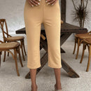 EMERY ROSE Pantalones de colores solidos para mujer con bolsillo