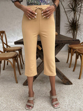 EMERY ROSE Pantalones de colores solidos para mujer con bolsillo