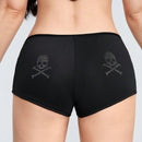 ROMWE Grunge Punk Ropa Interior Boyshorts Con Estampado De Calavera De Diamantes De Imitacion