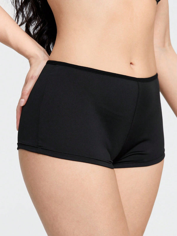ROMWE Grunge Punk Ropa Interior Boyshorts Con Estampado De Calavera De Diamantes De Imitacion