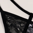 Tanga con perlas bordadas para mujeres con cadena de baja altura y G-string