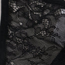 Tanga de mujer con espalda en t, calzoncillos de tiro bajo con cadena de perlas falsas, ropa interior sexy, negro