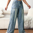 EZwear Jeans de pierna recta simples y versatiles para mujeres, para uso diario