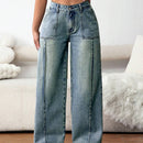 EZwear Jeans de pierna recta simples y versatiles para mujeres, para uso diario