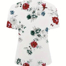 LUNE Blusa Elegante De Verano Para Mujer Con Cuello En V Y Estampado Floral De Encaje