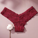 4/piezas tanga sexy para mujer, con diseno de flores pequenas calado y tirantes cruzados de encaje, ropa interior sexy