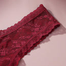 4/piezas tanga sexy para mujer, con diseno de flores pequenas calado y tirantes cruzados de encaje, ropa interior sexy