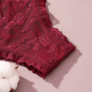 4/piezas tanga sexy para mujer, con diseno de flores pequenas calado y tirantes cruzados de encaje, ropa interior sexy