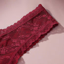 4/piezas tanga sexy para mujer, con diseno de flores pequenas calado y tirantes cruzados de encaje, ropa interior sexy