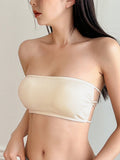 DAZY Bra sin tirantes de banda hueca con estilo y espalda descubierta