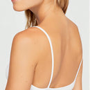 Top delgada de sujetador blanco para mujer, ropa interior de hogar acanalada para mujer, bralette sin cables y sin espalda, suave y transpirable adecuado para estudiantes y chicas
