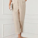 Pantalones casuales simples y lisos para mujer para uso diario