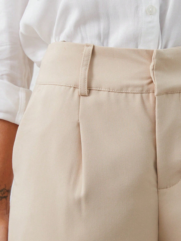 Pantalones casuales simples y lisos para mujer para uso diario