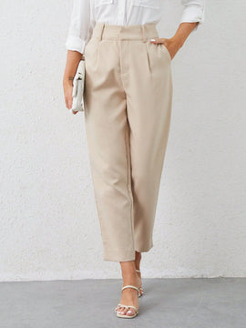 Pantalones casuales simples y lisos para mujer para uso diario