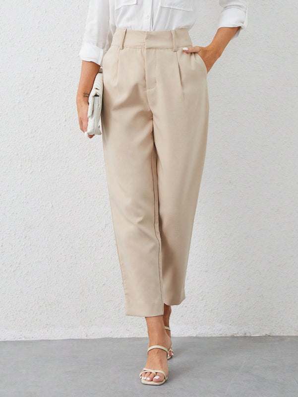 Pantalones casuales simples y lisos para mujer para uso diario
