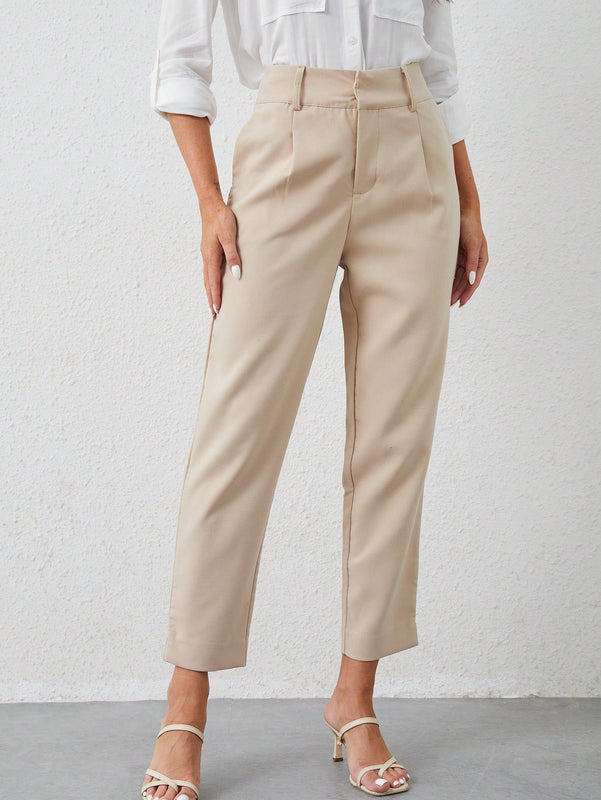 Pantalones casuales simples y lisos para mujer para uso diario