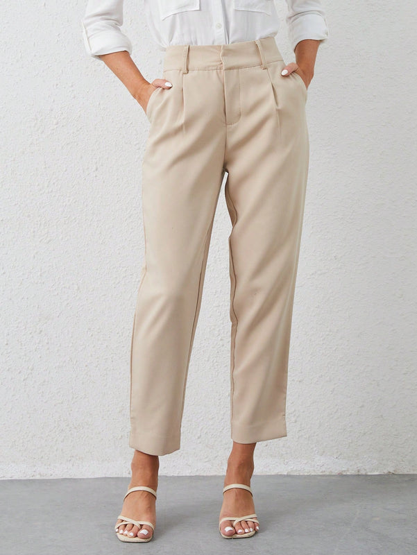 Pantalones casuales simples y lisos para mujer para uso diario