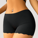 Set de 4 piezas de pantalones cortos de seguridad de seda helada para mujer, ropa interior fina, sin costuras y transpirable