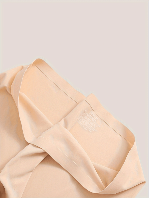 Set de 4 piezas de pantalones cortos de seguridad de seda helada para mujer, ropa interior fina, sin costuras y transpirable