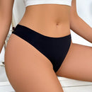 Ropa interior de mujer sin costuras seductora con parche de encaje y tanga en T. Se vende por unidad.