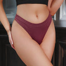 Tanga rayada de talle medio sin costuras tejida en una sola pieza