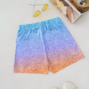 LUNE Shorts sueltos con cordon y estampado de palmeras para mujer de estilo vacacional