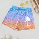 LUNE Shorts sueltos con cordon y estampado de palmeras para mujer de estilo vacacional