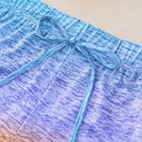 LUNE Shorts sueltos con cordon y estampado de palmeras para mujer de estilo vacacional